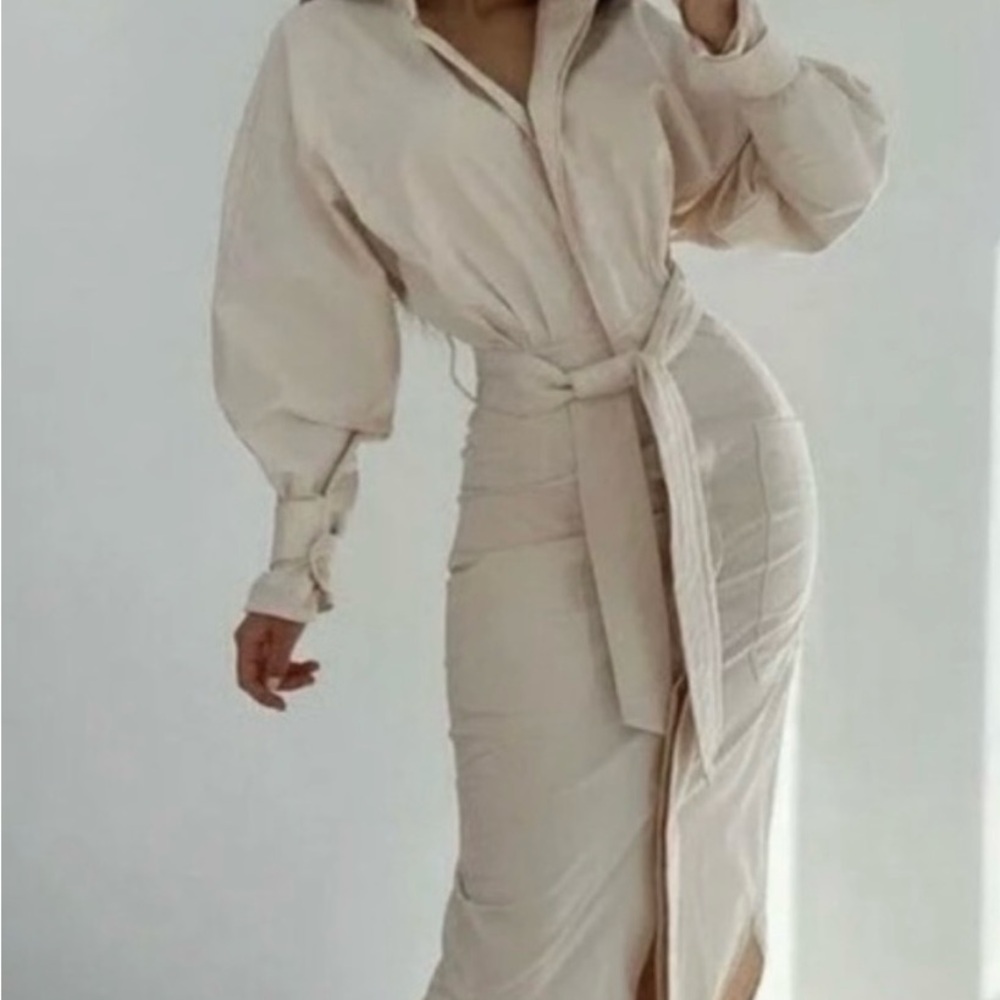 Zara - NWT Elegant Cream Dress